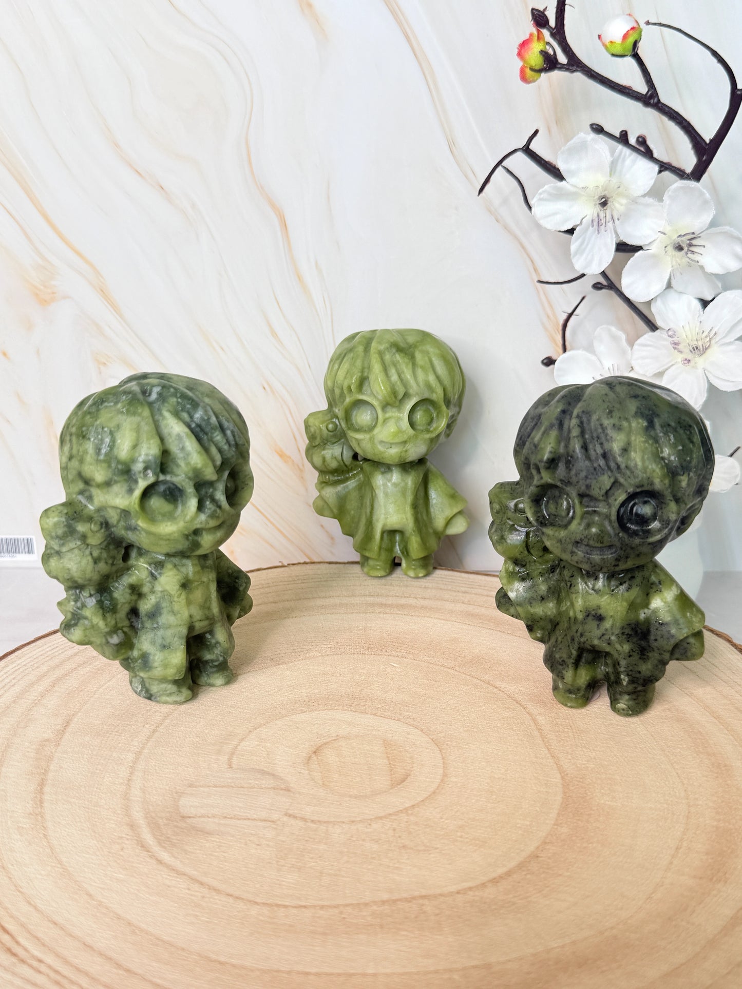 Xiyuan Jade Whimsical Character Carving | Playful Crystal Decor