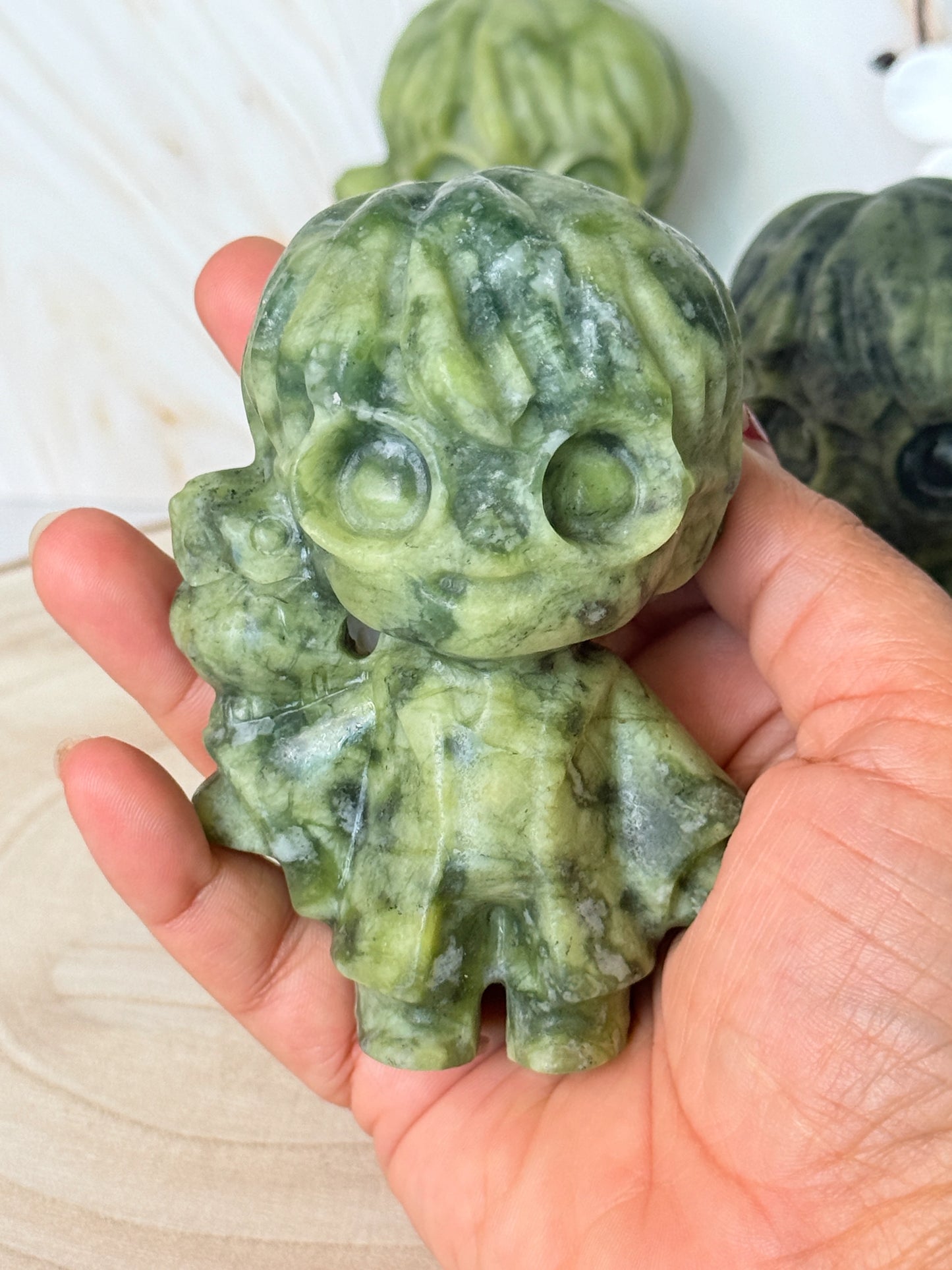 Xiyuan Jade Whimsical Character Carving | Playful Crystal Decor