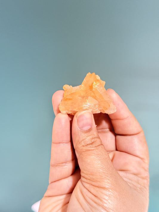 Tangerine Quartz Mini Clusters – Joyful Energy in a Small Spark
