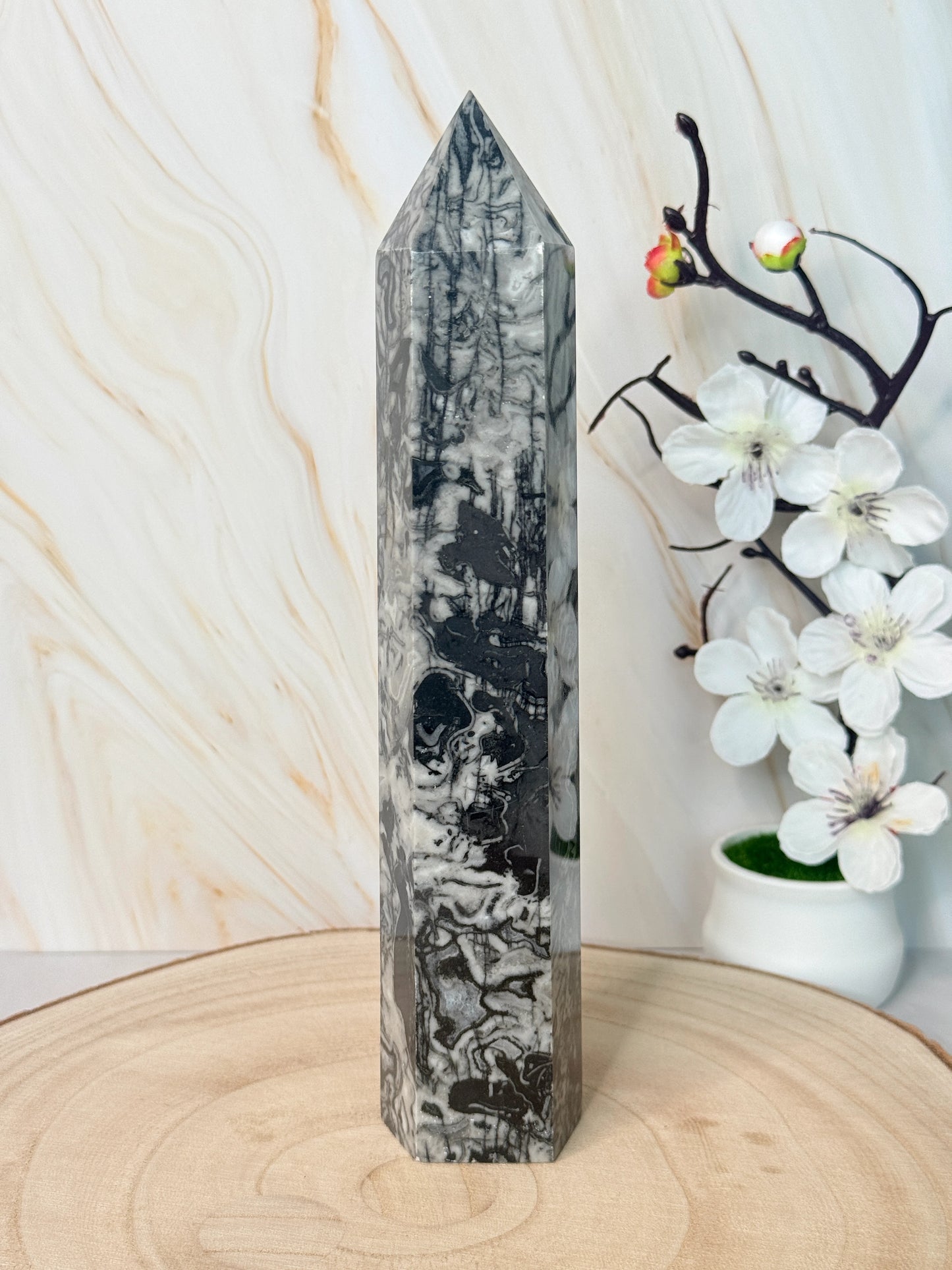 Picasso Jasper Tower | Creativity & Grounding | Crystal Point