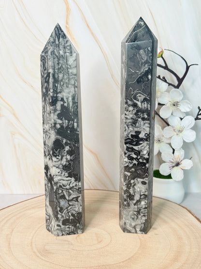 Picasso Jasper Tower | Creativity & Grounding | Crystal Point