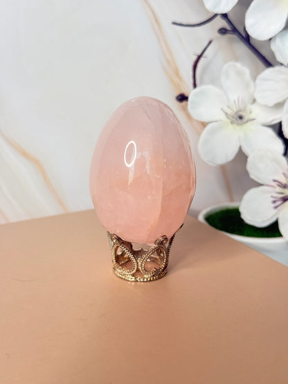 Rose Quartz Egg | Love & Emotional Healing | Crystal Carving