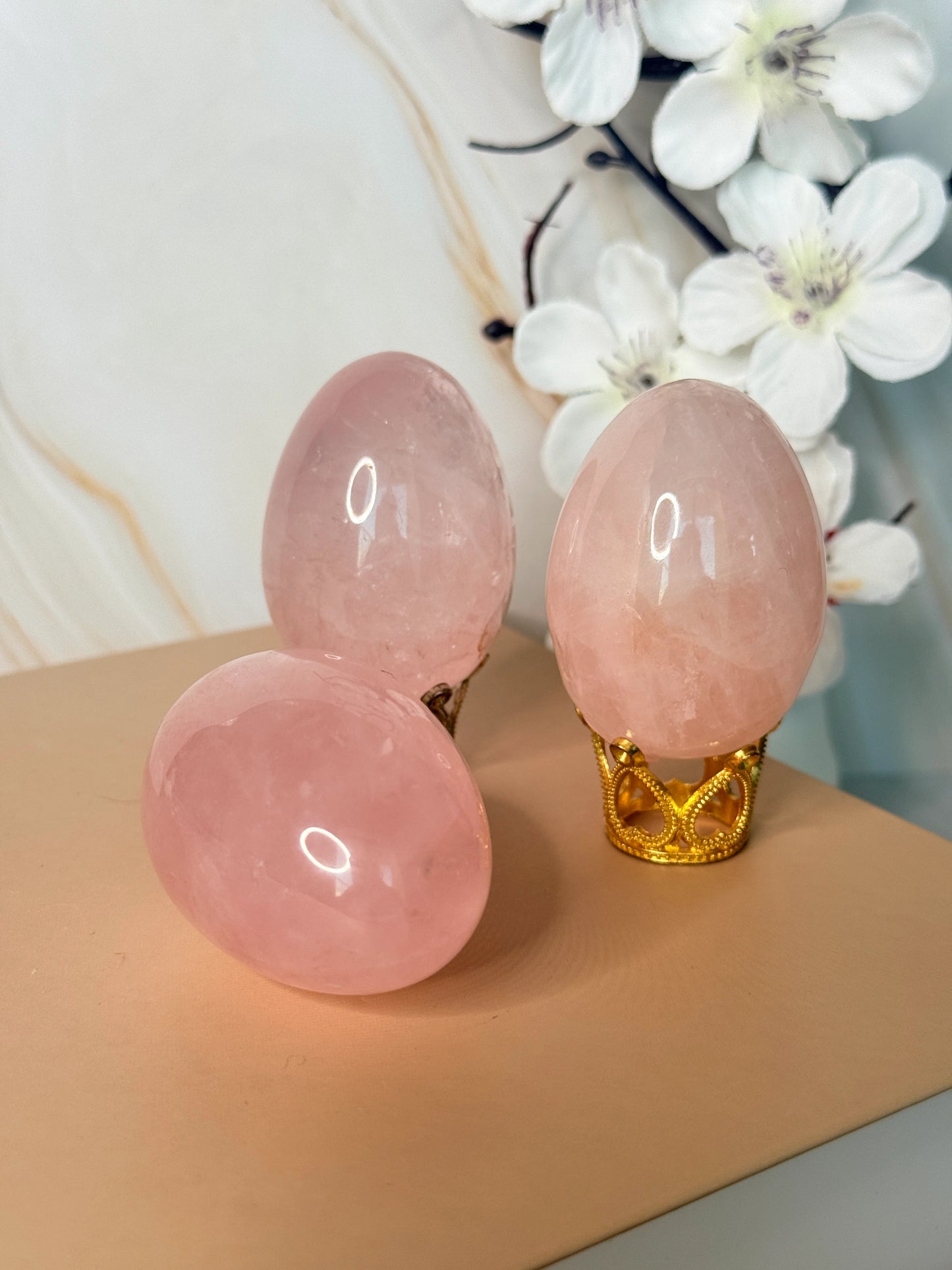 Rose Quartz Egg | Love & Emotional Healing | Crystal Carving