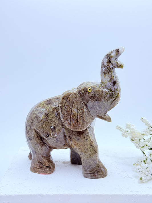 Jasper Elephant Carving