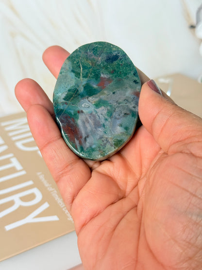 Ocean Jasper Palm Stone | Joy & Positivity | Pocket Crystal