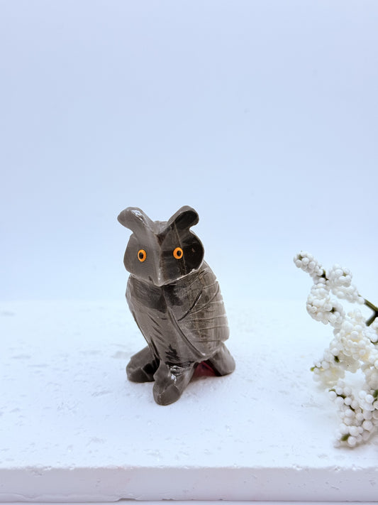 Onyx / White Quartz Owls