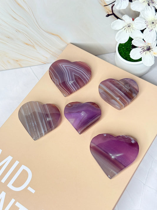 Pink Jelly Agate Heart | Gentle Crystal for Emotional Balance