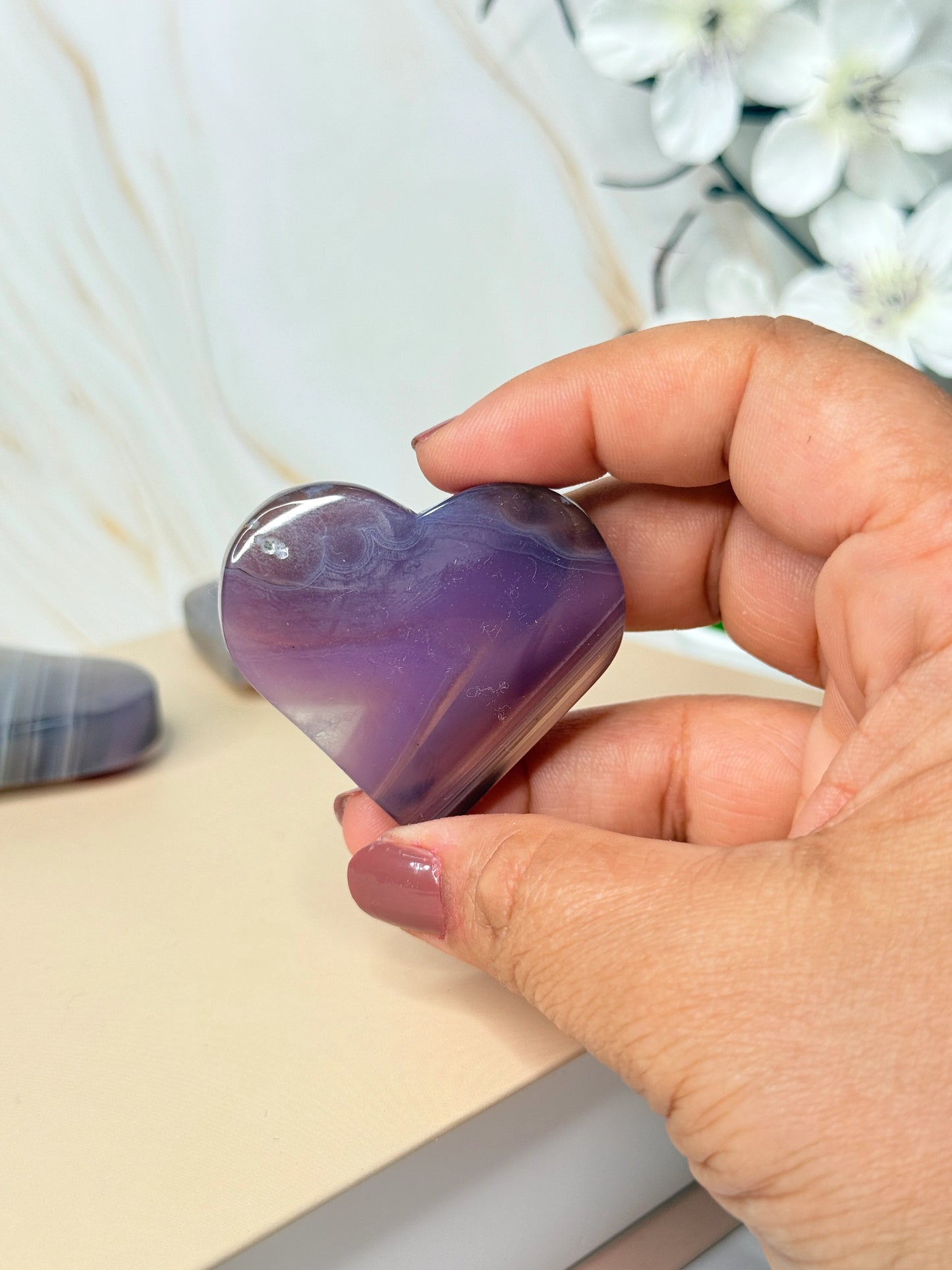 Pink Jelly Agate Heart | Gentle Crystal for Emotional Balance