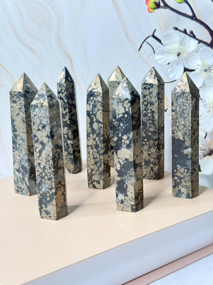 Pyrite Crystal Point | Abundance & Protection Stone | Peru