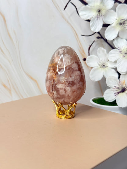 Flower Agate Egg | Crystal for New Beginnings & Growth
