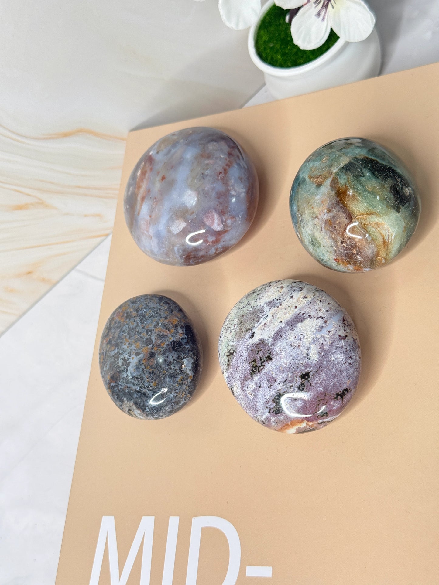 Ocean Jasper Palm Stone | Joyful Grounding Crystal | Madagascar