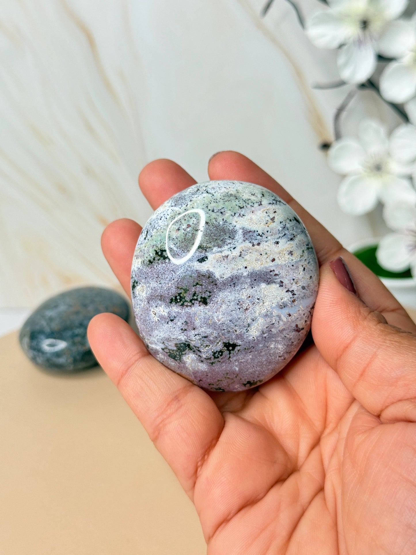 Ocean Jasper Palm Stone | Joyful Grounding Crystal | Madagascar