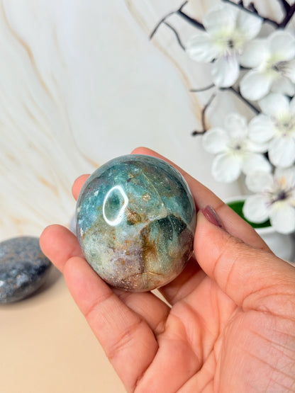 Ocean Jasper Palm Stone | Joyful Grounding Crystal | Madagascar