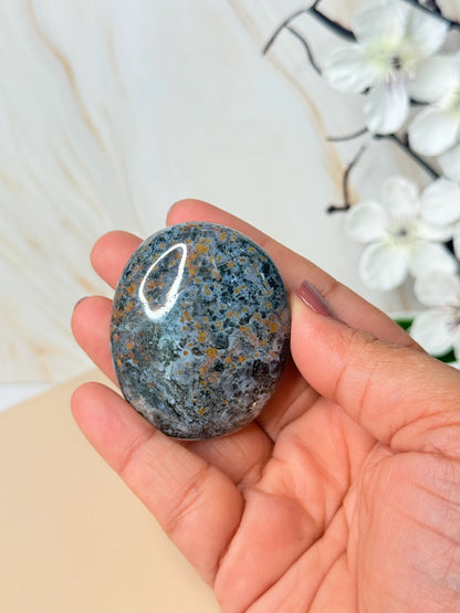 Ocean Jasper Palm Stone | Joyful Grounding Crystal | Madagascar