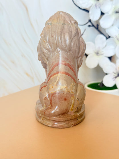 Jade Lion Figurine | Crystal Carving for Strength & Protection