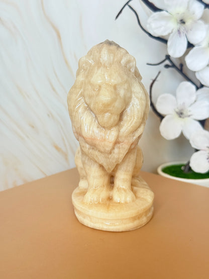 Jade Lion Figurine | Crystal Carving for Strength & Protection