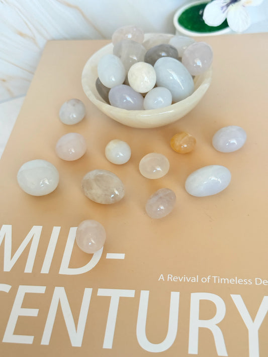 Grey Agate Tumble | Calming Grounding Stone | Brazil