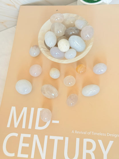 Grey Agate Tumble | Calming Grounding Stone | Brazil