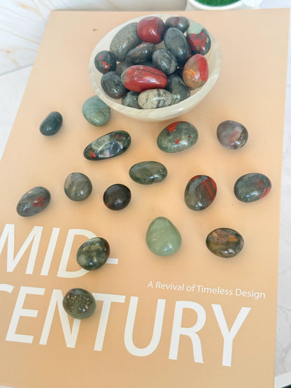 African Bloodstone Tumble | Stone of Strength & Vitality | South Africa