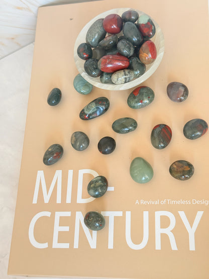 African Bloodstone Tumble | Stone of Strength & Vitality | South Africa