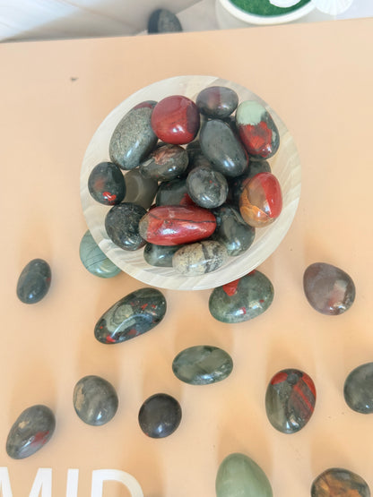 African Bloodstone Tumble | Stone of Strength & Vitality | South Africa