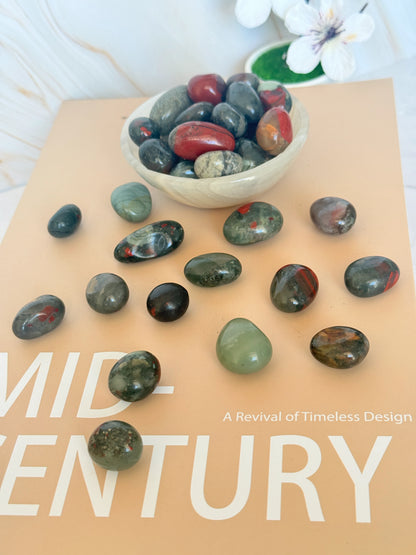 African Bloodstone Tumble | Stone of Strength & Vitality | South Africa