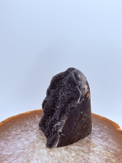 Black Amethyst Cut Base Crystal — Natural Beauty, Powerful Energy
