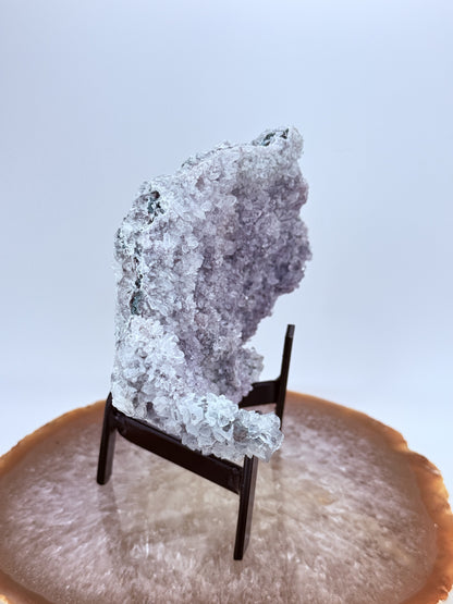 Purple Zeolite Cluster on Stand | Natural Crystal Display for Cleansing, Calm & Spiritual Harmony