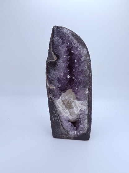 Amethyst Geode with Calcite | UV Reactive Crystal
