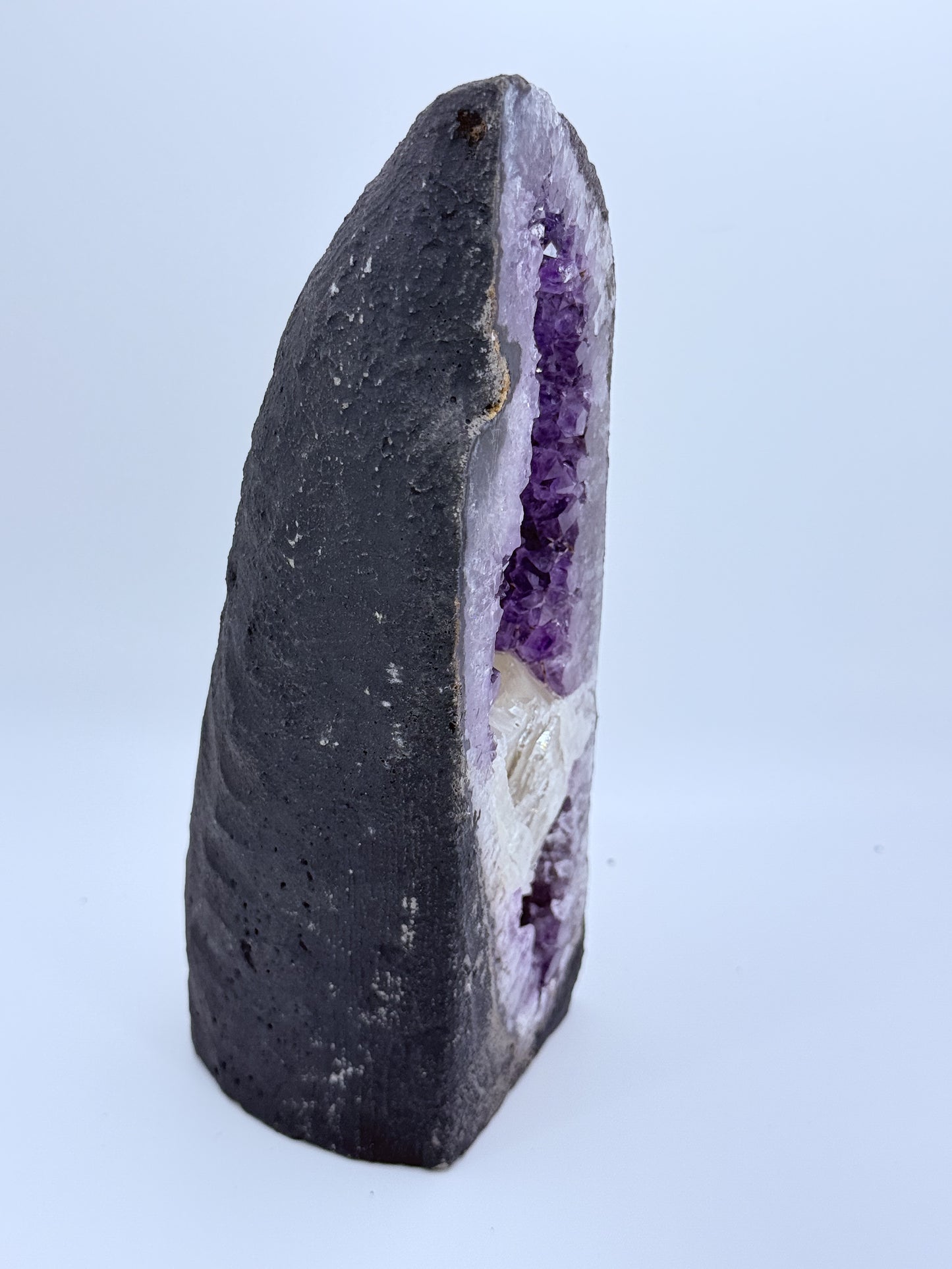 Amethyst Geode with Calcite | UV Reactive Crystal