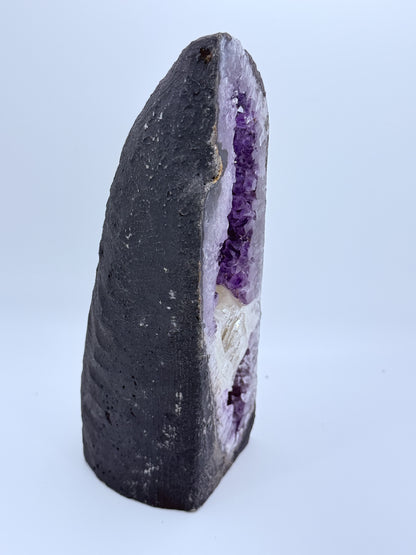 Amethyst Geode with Calcite | UV Reactive Crystal
