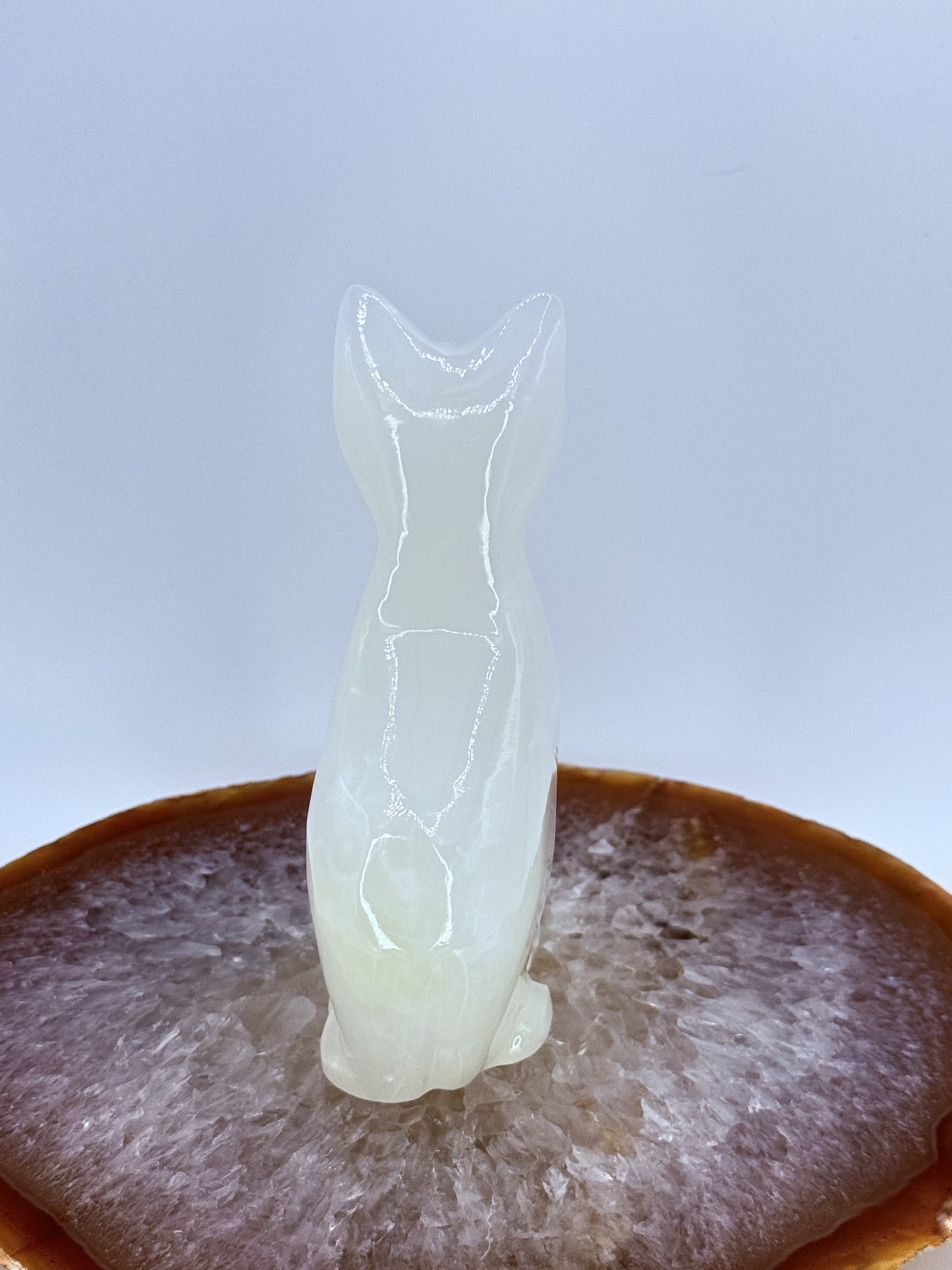 Onyx Cat Carving Pair | Natural Stone Figurines for Protection, Balance & Elegance