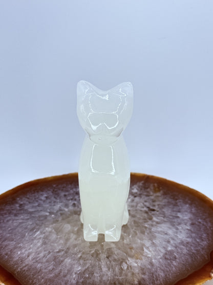 Onyx Cat Carving Pair | Natural Stone Figurines for Protection, Balance & Elegance