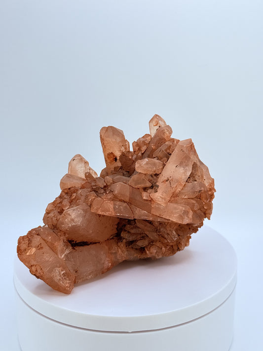 Tangerine Quartz Cluster – Raw Orange Crystal for Creativity, Passion & Manifestation | Natural Quartz from Brazil