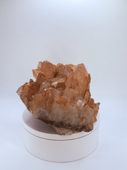 Tangerine Quartz Cluster – Raw Orange Crystal for Creativity, Passion & Manifestation | Natural Quartz from Brazil