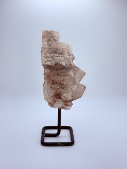 Small Pink Lithium Quartz Cluster on Stand – Calming & Heart-Healing Crystal | Handpicked Soothing Stone for Peace, Balance & Emotional Healing