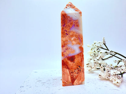 Petal Agate Druzy Tower